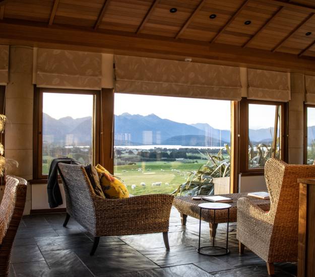 Living Room Sitting Area | Exclusive Use | Cabot Lodge | Luxury Hotel Fiordland | Luxury Hotel Te Anau