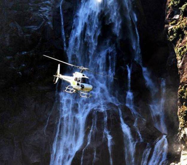 Helicopter flight Milford Sound